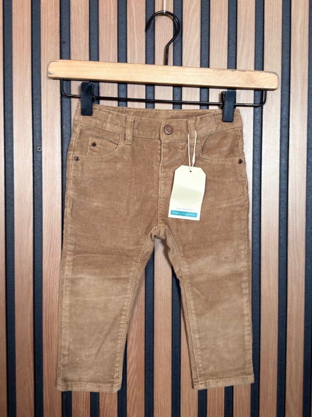 New Zara Pants 12 / 18 Baby Boy Brown 5 Pocket Stretch Corduroy